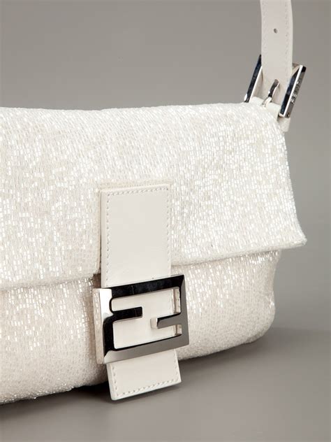 white fendi bag|fendi baguette bag white.